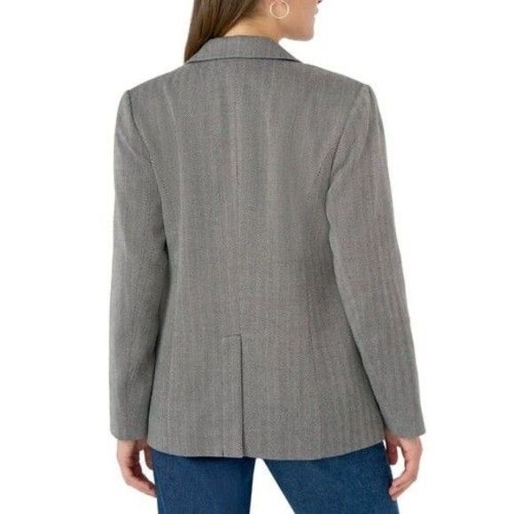Edited by Hunter McGrady Women's Classic Blazer Herringbone Size 2X - Picture 3 of 9